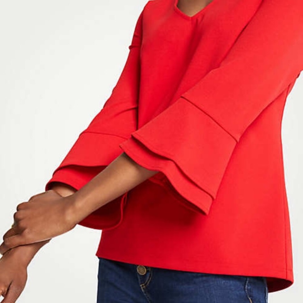 Ann Taylor Red Top - Picture 3 of 8